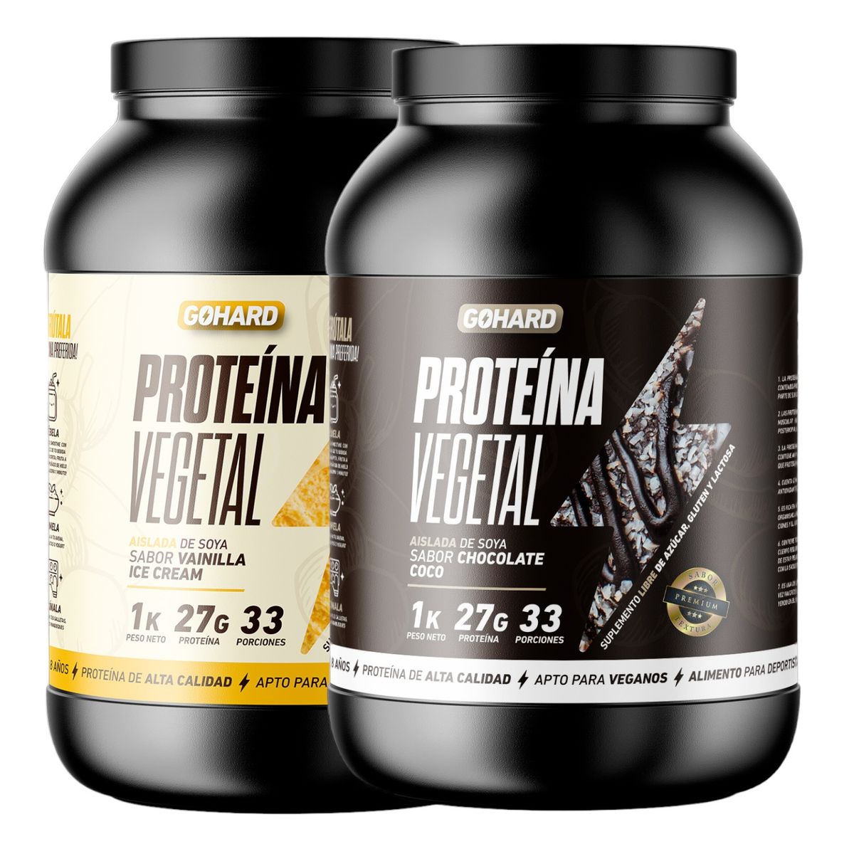 GOHARD - PACK PROTEINAS GOHARD 2KG TOTAL 66SV VAINILLA - CHOCOLATE COCO