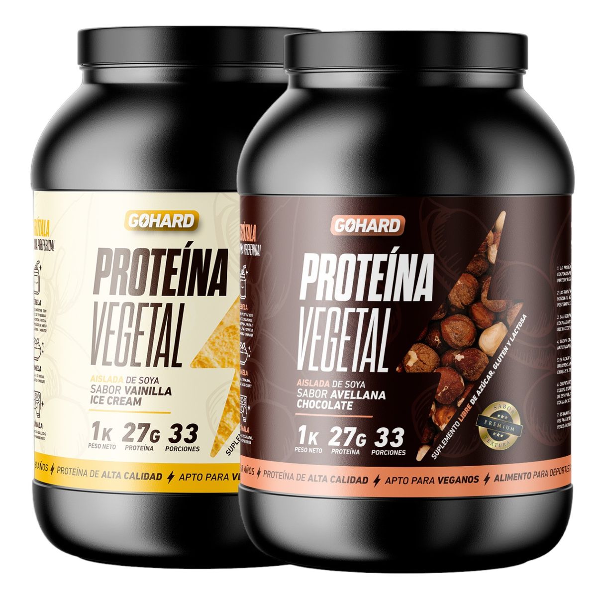 GOHARD - PACK PROTEINAS GOHARD 2KG TOTAL 66SV VAINILLA - CHOCOLATE AVELLANA