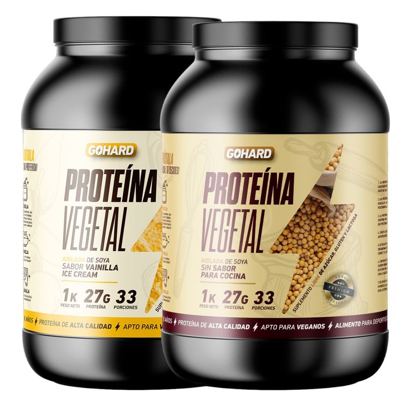 GOHARD - PACK PROTEINAS GOHARD 2KG TOTAL 66SV VAINILLA - SIN SABOR