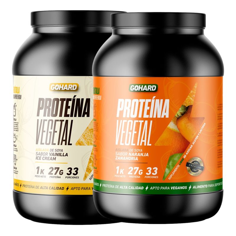 GOHARD - PACK PROTEINAS GOHARD 2KG TOTAL 66SV VAINILLA - ZANAHORIA NARANJA