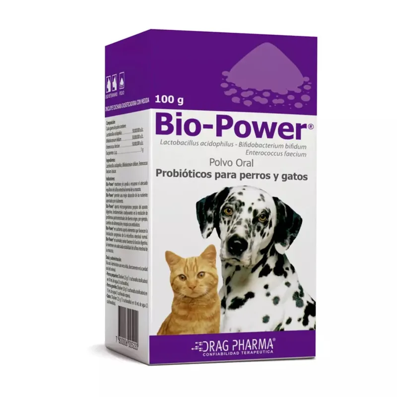 Dragpharma - Bio Power Probiótico 100g Para Perro Y Gatos