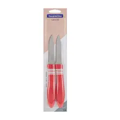 TRAMONTINA - Cuchillo Cor y Cor Papero 2Unds Rojo