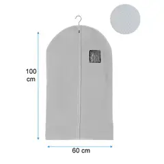 GENERICO - Pack x6 Cubre Traje Terno Gris 60x100cm Funda Ropa TNT Ecologico