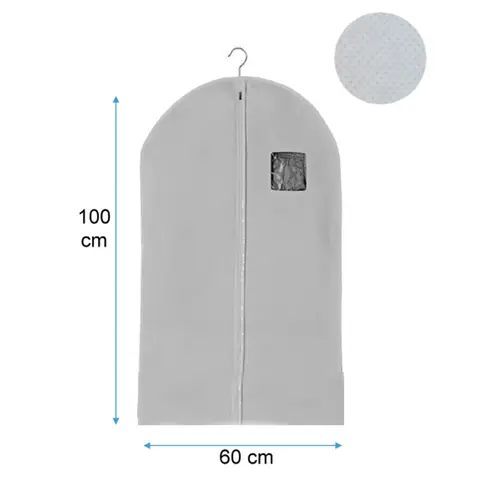 GENERICO - Pack x6 Cubre Traje Terno Gris 60x100cm Funda Ropa TNT Ecologico