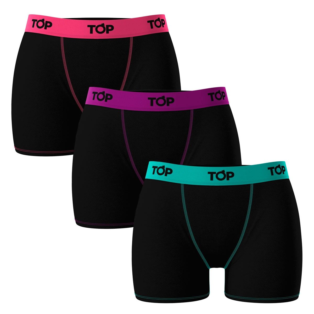 TOP - Bóxer Medio Modal MUJER Pack 3 C1 Top