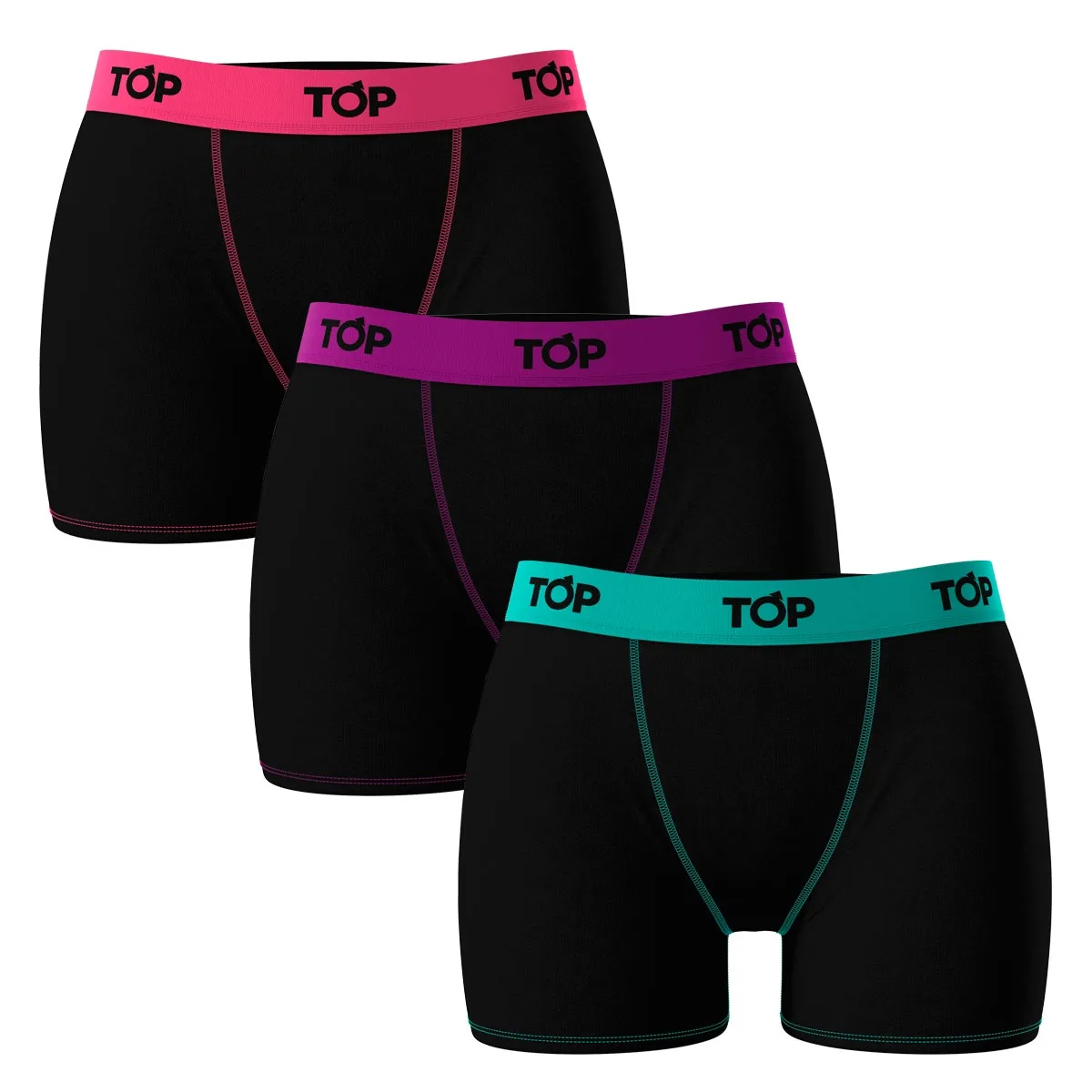 TOP - Bóxer Medio Modal MUJER Pack 3 C1 Top