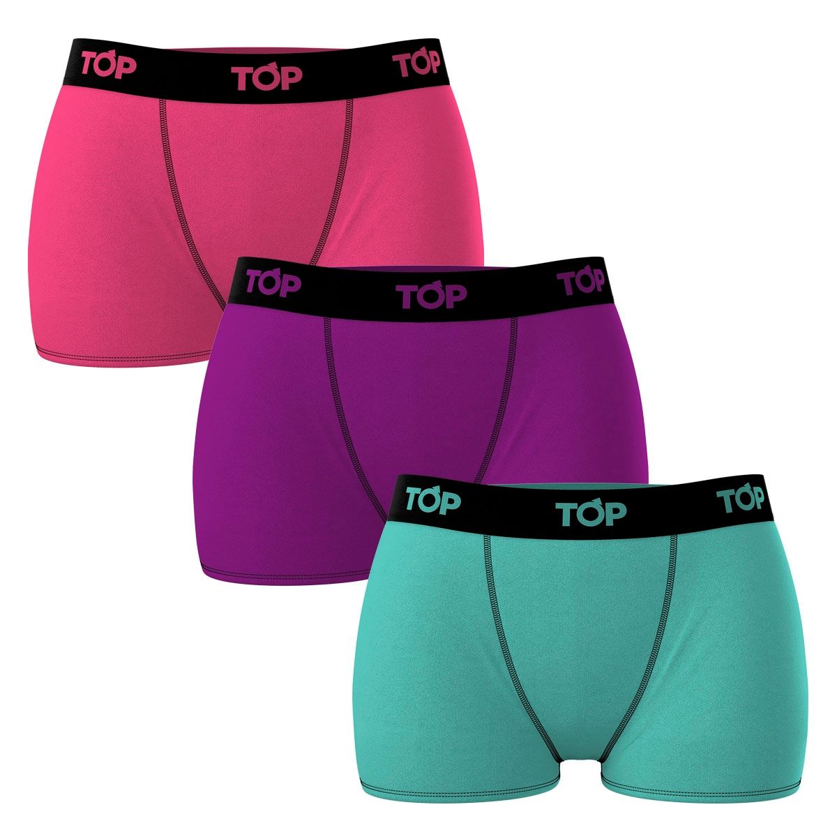 TOP - Bóxer Corto Modal MUJER Pack 3 C1 Top