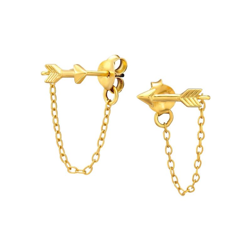 ZAZU - Aros Flecha y Cadena Bañados en Oro