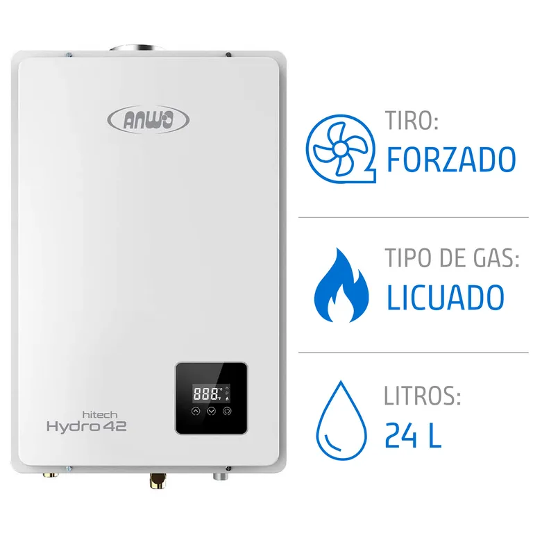 Calefont Tiro Forzado 24 Litros Gas Licuado Modulante