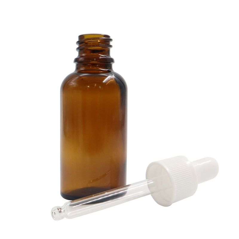 COSMETICAVAL - Frasco gotero de vidrio 30ml ámbar transparente