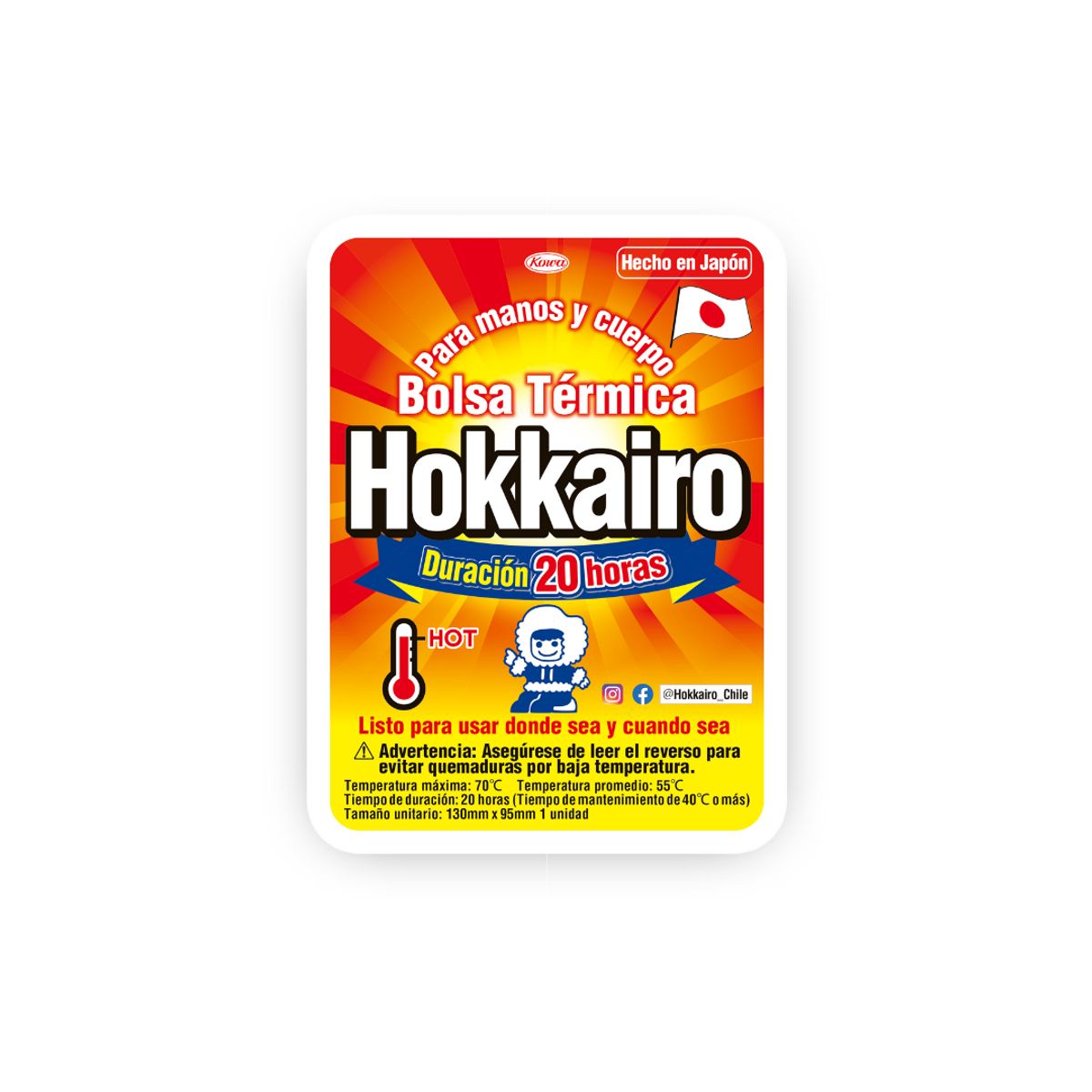 HOKKAIRO - Pack Promocional Hokkairo - 3 Packs (30un) Bolsa Térmica