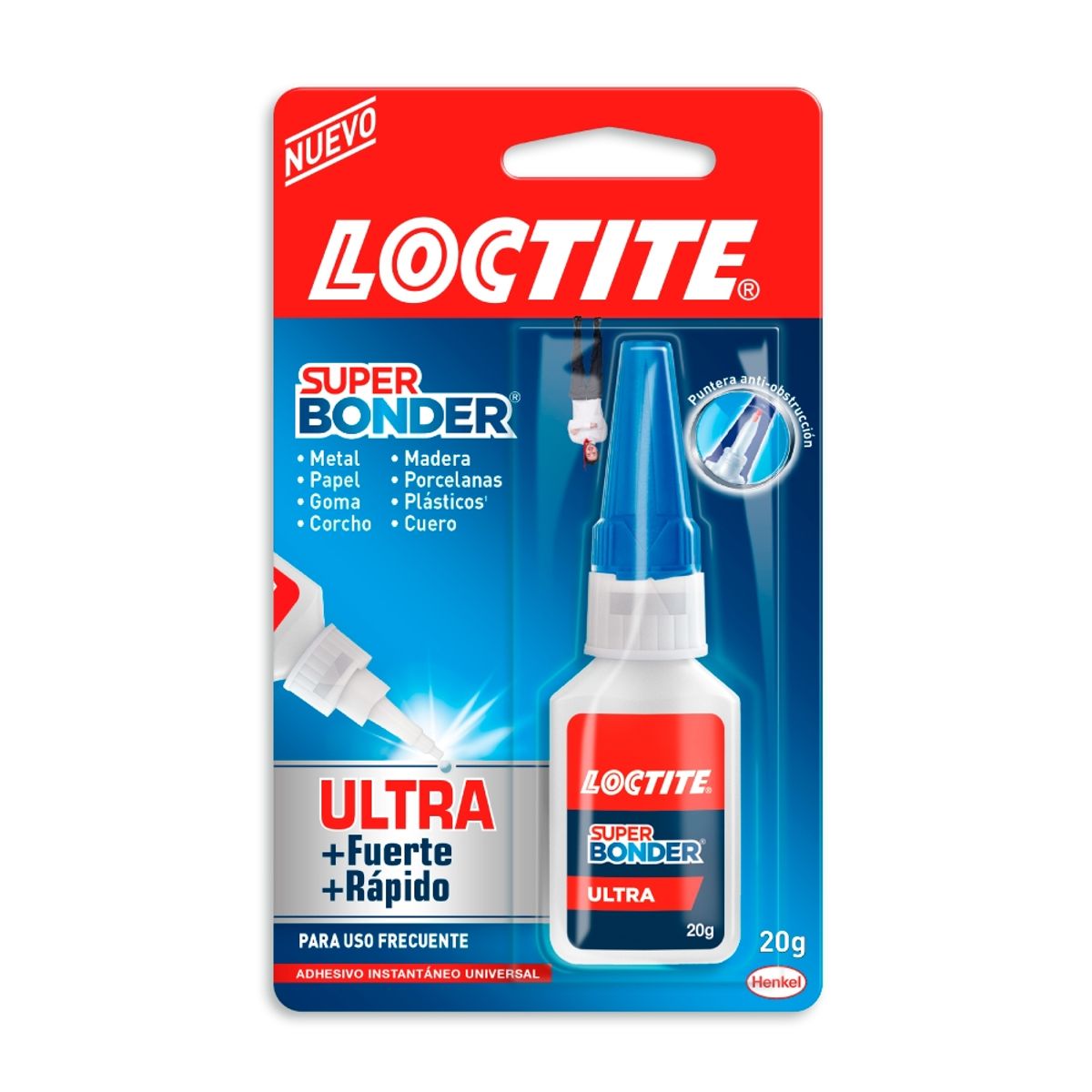 HENKEL - Adhesivo Instantáneo Ultra Fuerte 20g  Super Bonder Loctite