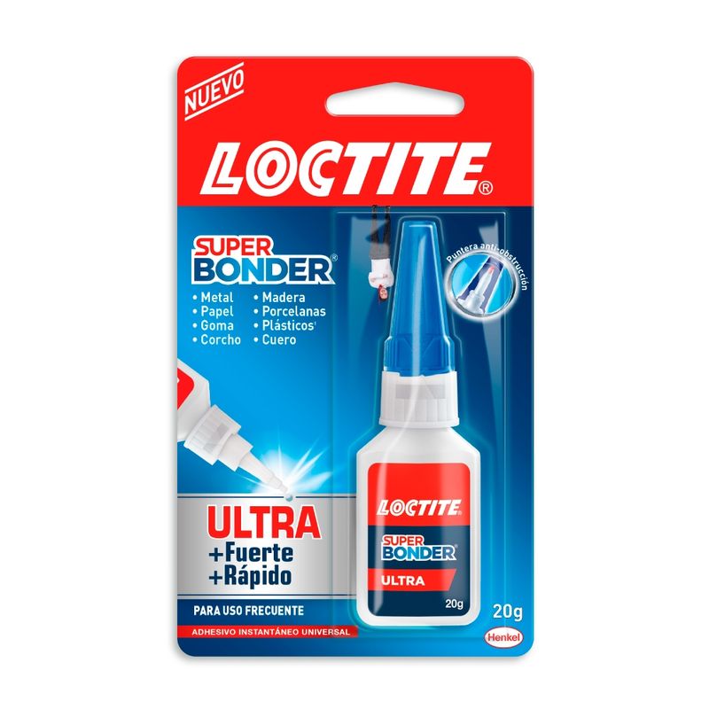 HENKEL - Adhesivo Instantáneo Ultra Fuerte 20g  Super Bonder Loctite