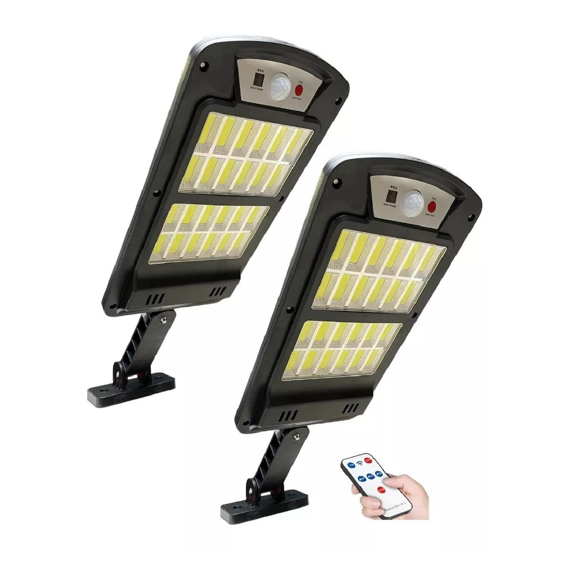 GENERICO - X2 Foco Led Exterior 160W Con Sensor Movimiento Focos Solar 71150