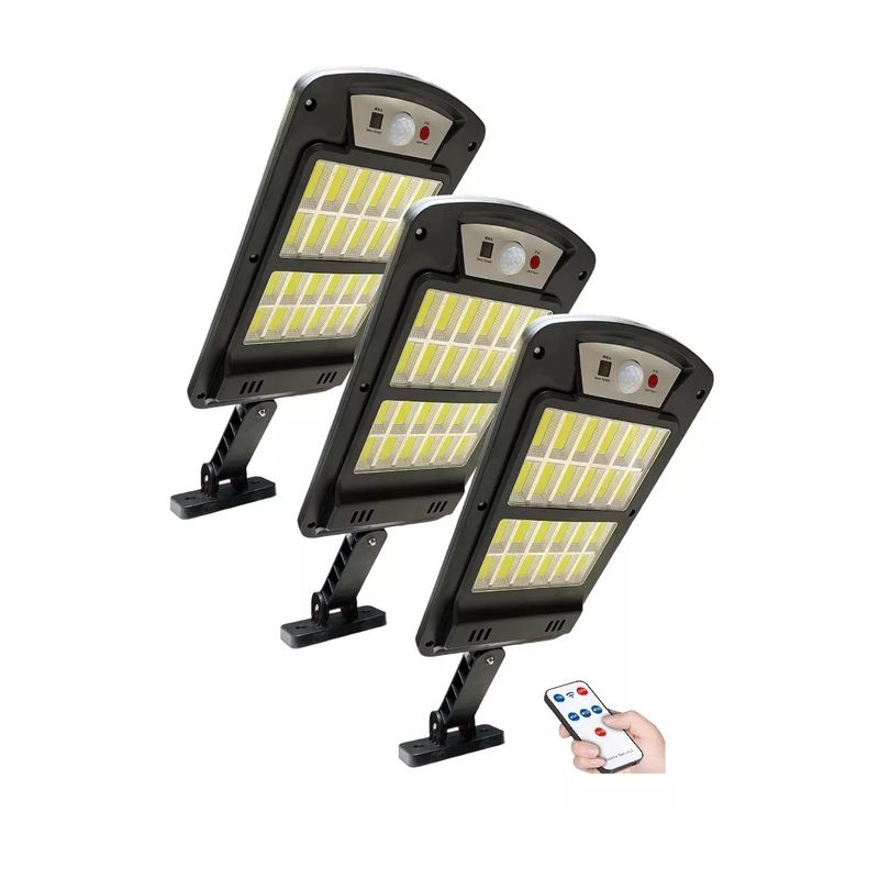 GENERICO - X3 Foco Led Exterior 160W Con Sensor Movimiento Focos Solar 71150