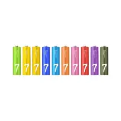XIAOMI - Pilas Alcalinas Desechables AAA Arcoiris 10 unidades