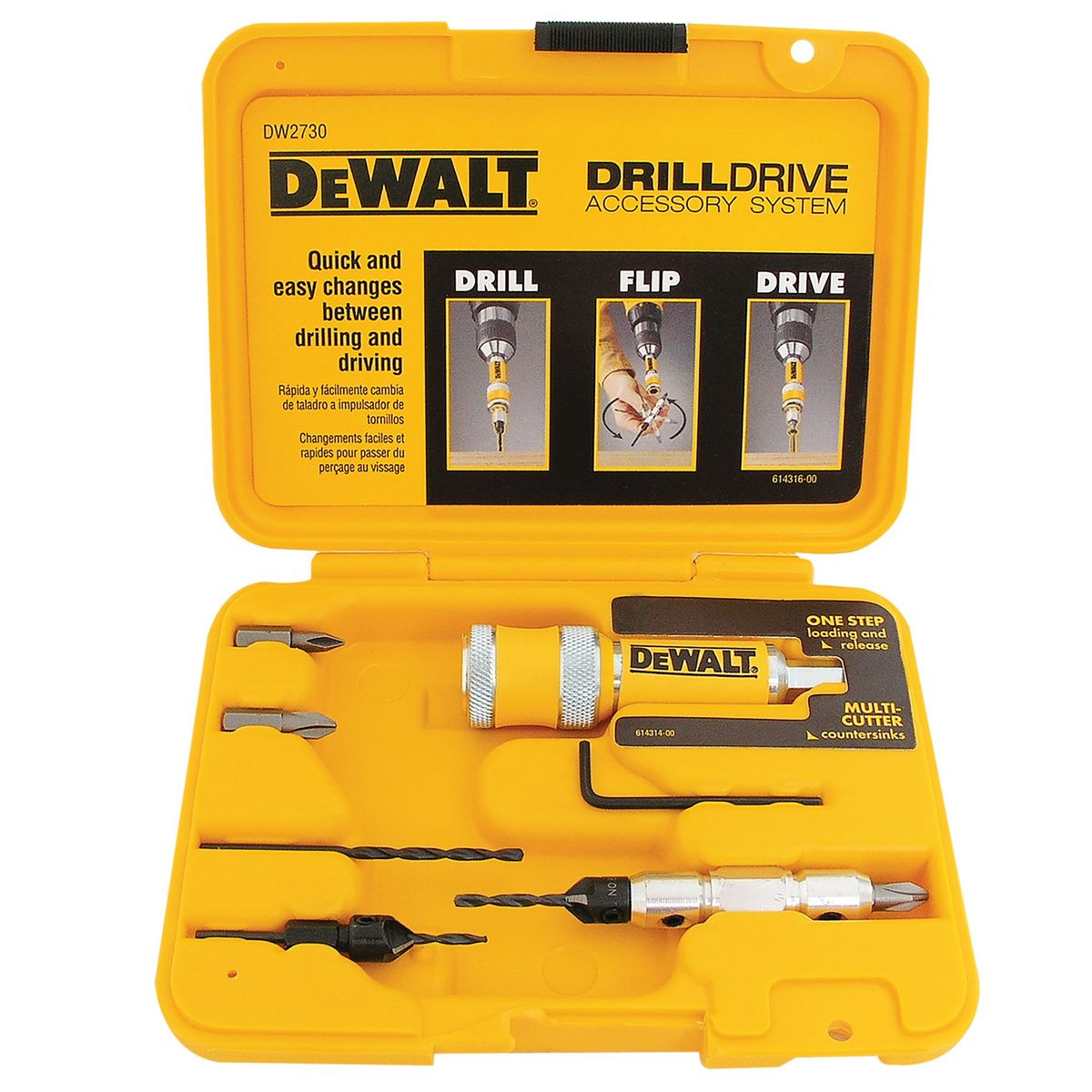 DEWALT - Set avellanador para atornillar 8 piezas DEWALT DW2730