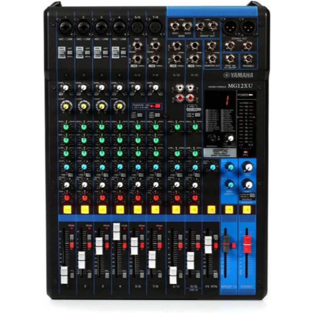 YAMAHA - Mixer análogo de 12 canales con efectos y USB MG12XU  - Yamaha