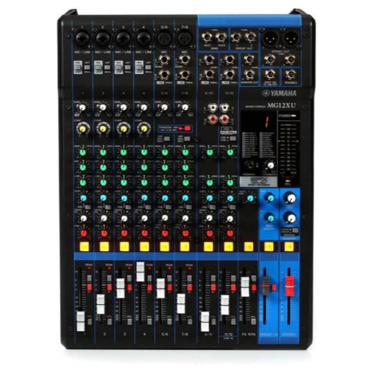 YAMAHA - Mixer análogo de 12 canales con efectos y USB MG12XU  - Yamaha