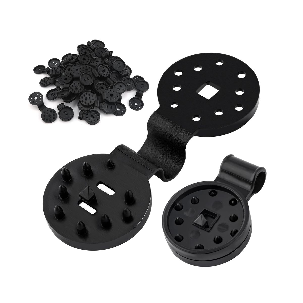 GENERICO - 10 Clips Ganchos Fijación Raschel Mallas Lona Sombra Camping