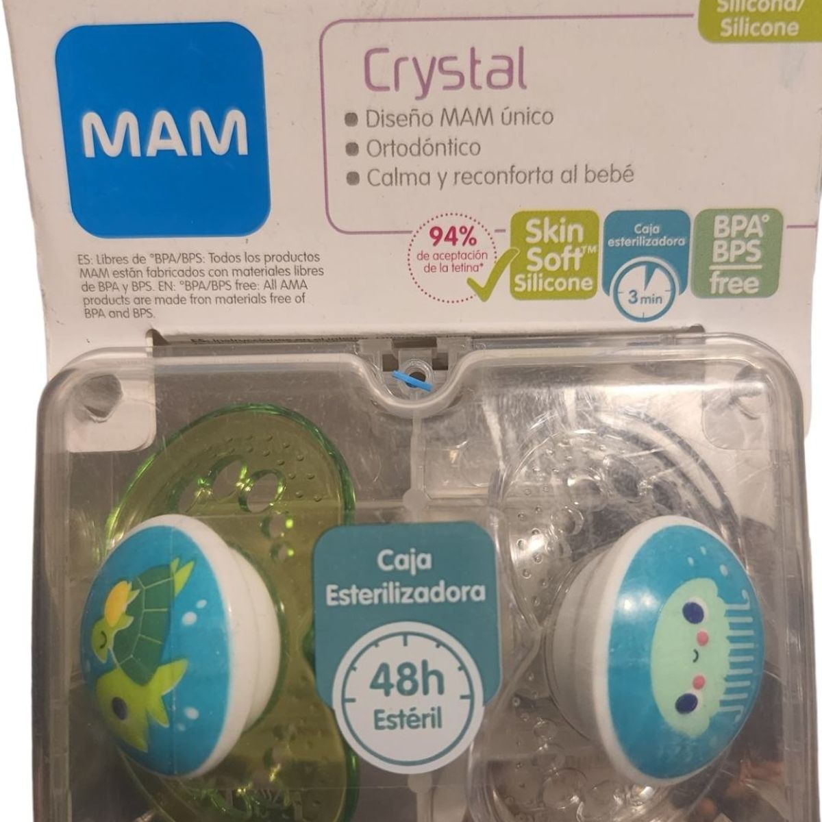 MAM - Chupete Mam Crystal ortodontico silicona 6