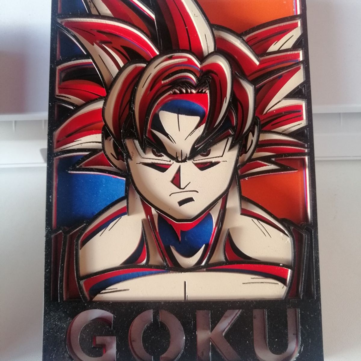 GENERICO - Cuadro Decorativo de Goku de Dragon Ball en 3D