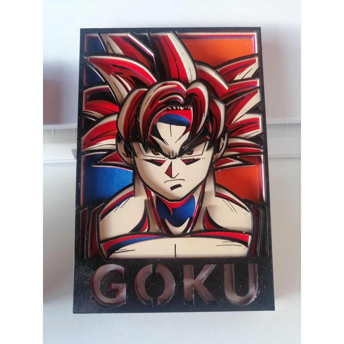 GENERICO - Cuadro Decorativo de Goku de Dragon Ball en 3D