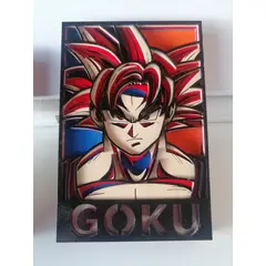 GENERICO - Cuadro Decorativo de Goku de Dragon Ball en 3D