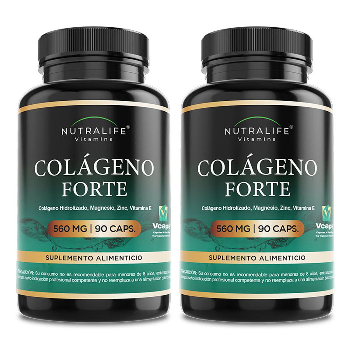 NUTRALIFE - Pack Colageno Forte Lf + Magnesio + Zinc + Vitam E 180 Caps 2x90