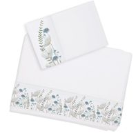 Juego de Sábanas Amapolas y Azulitos 1 Plaza