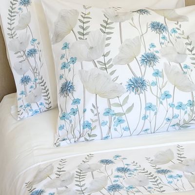 Imagen 2 del producto Juego de Sábanas Amapolas y Azulitos 1 Plaza