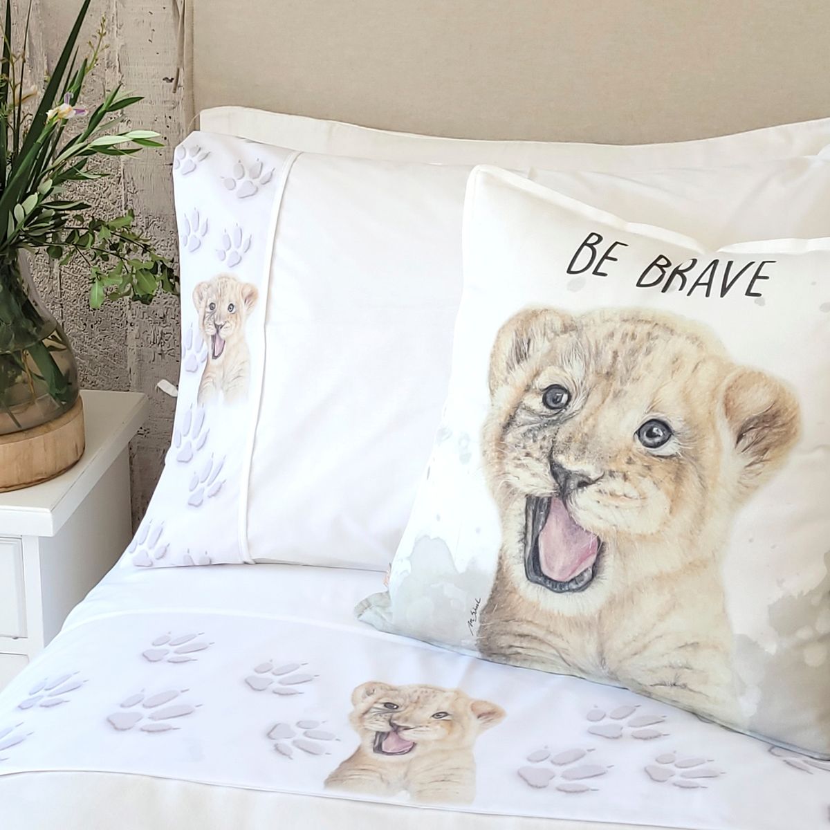 MARGARITA SCHEEL BY CASA ALVARINHO - Juego de Sábanas León Valiente 1 Plaza