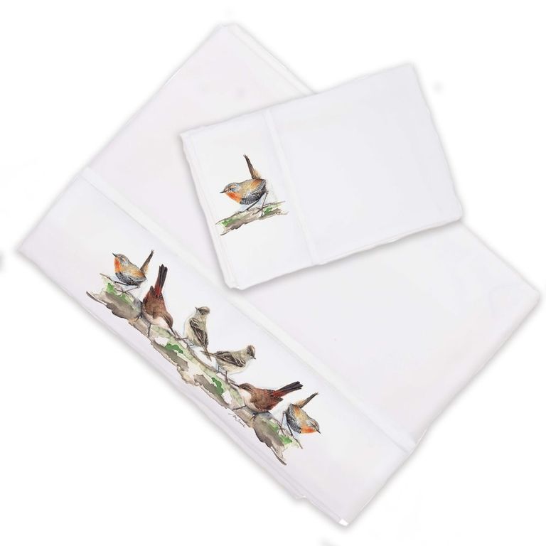 Juego de Sabanas Pajaros Chilenos 1 Plaza