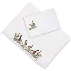 MARGARITA SCHEEL BY CASA ALVARINHO - Juego de Sábanas Pájaros Chilenos 1 Plaza