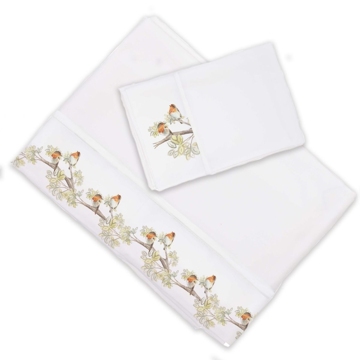 MARGARITA SCHEEL BY CASA ALVARINHO - Juego de Sábanas Pajaritos Bambi 1,5 Plazas