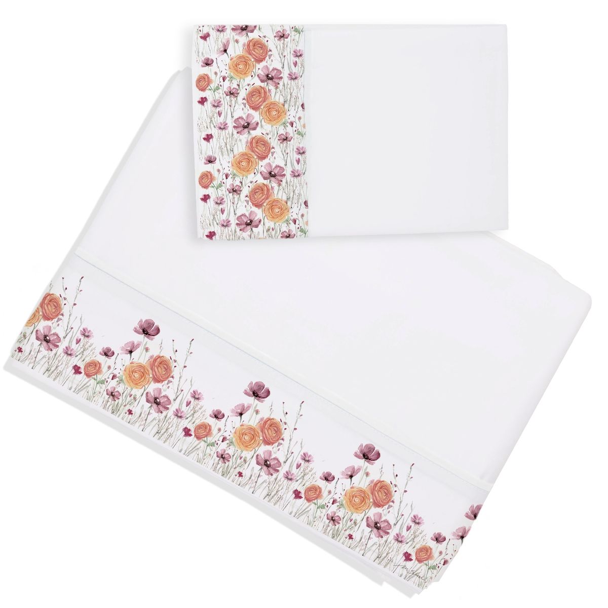 MARGARITA SCHEEL BY CASA ALVARINHO - Juego de Sábanas Ranúnculos 1,5 Plazas