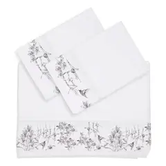 MARGARITA SCHEEL BY CASA ALVARINHO - Juego de Sábanas Flora Nativa 2 Plazas