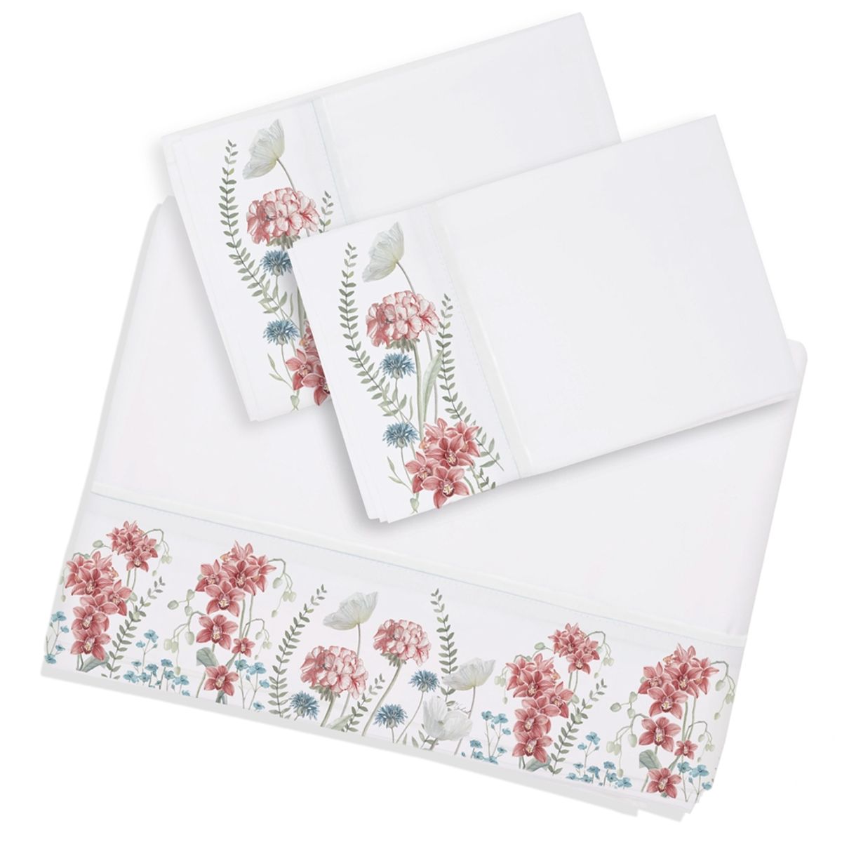 MARGARITA SCHEEL BY CASA ALVARINHO - Juego de Sábanas Orquídeas 2 Plazas