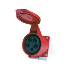 GENERICO - ENCHUFE INDUSTRIAL HEMBRA SOBREPUESTA 3 P+N+T 32A 380V IP44 - DRL