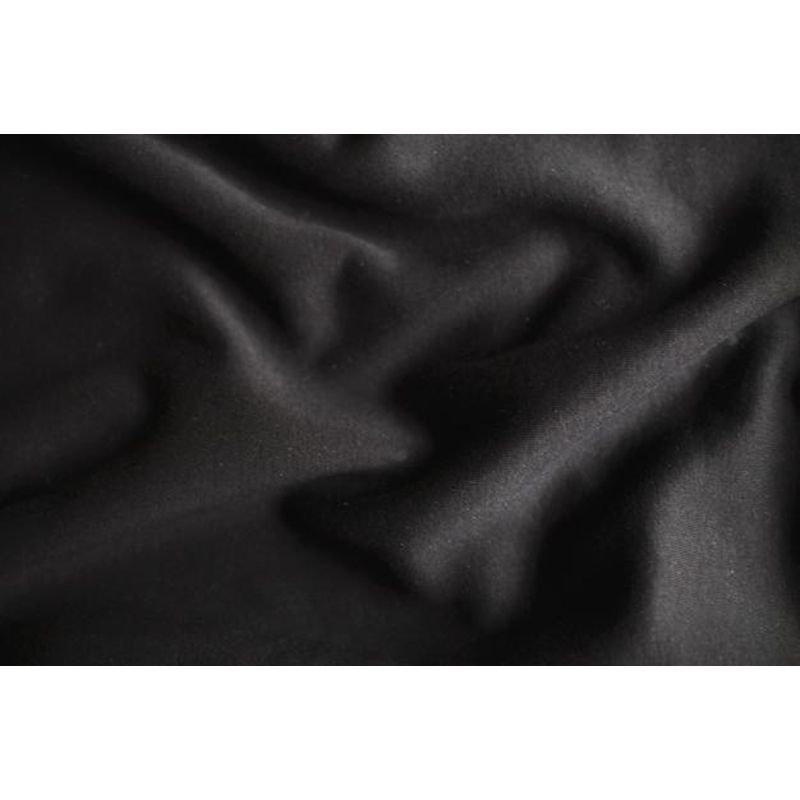 GENERICO - Respaldo Botoné Felpa negra 1.5 Plazas