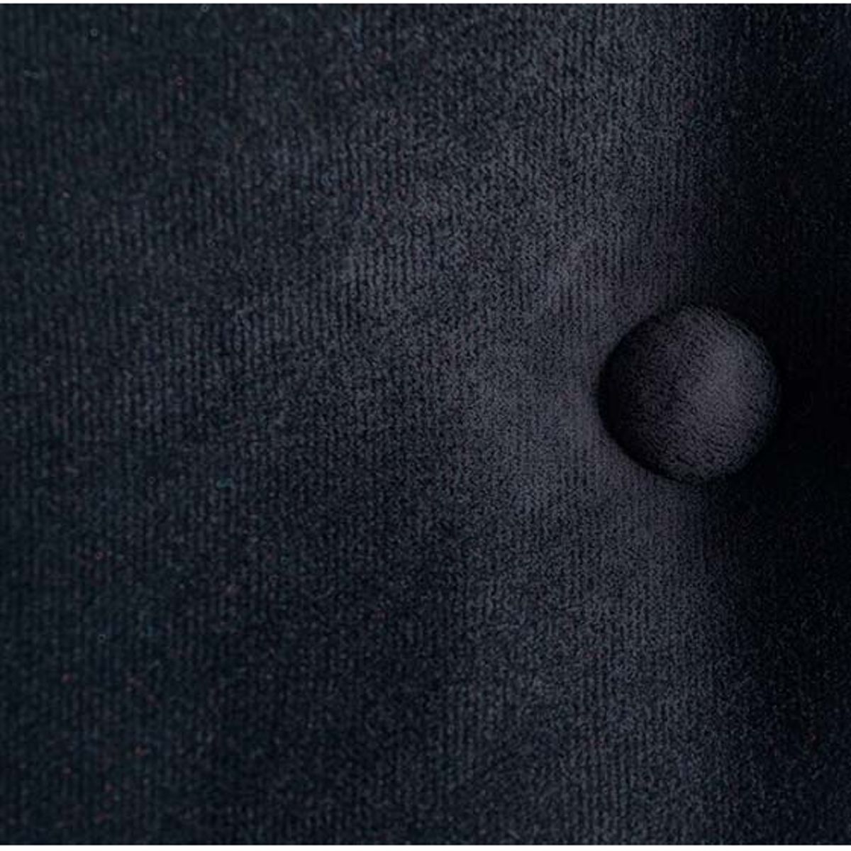 GENERICO - Respaldo Botoné Felpa negra 1.5 Plazas