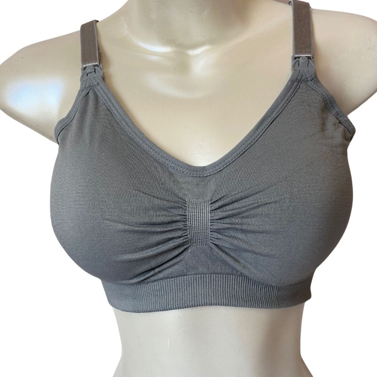 PARA LACTAR - Sostén lactancia y extracción gris