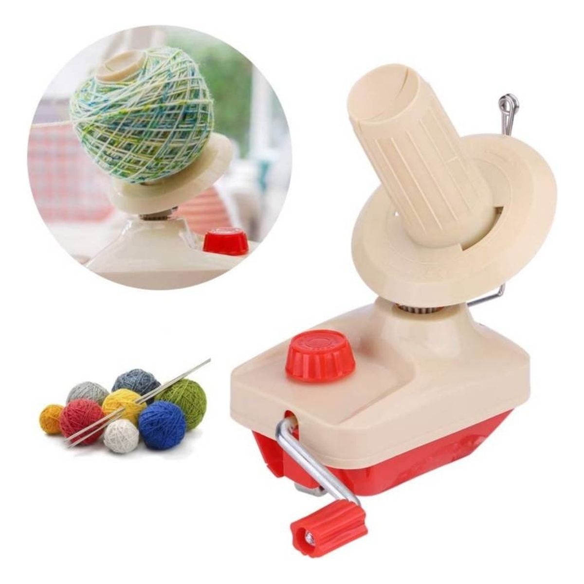 GENERICO - Maquina Ovilladora Bobinadora Manual Hasta 100 gr