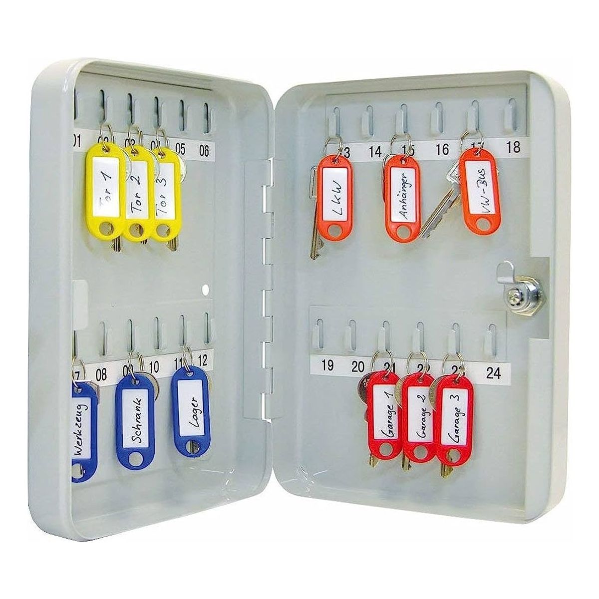 GENERICO - Caja De Seguridad Metálica 24 Llaves 250 x 200 x 75 mm