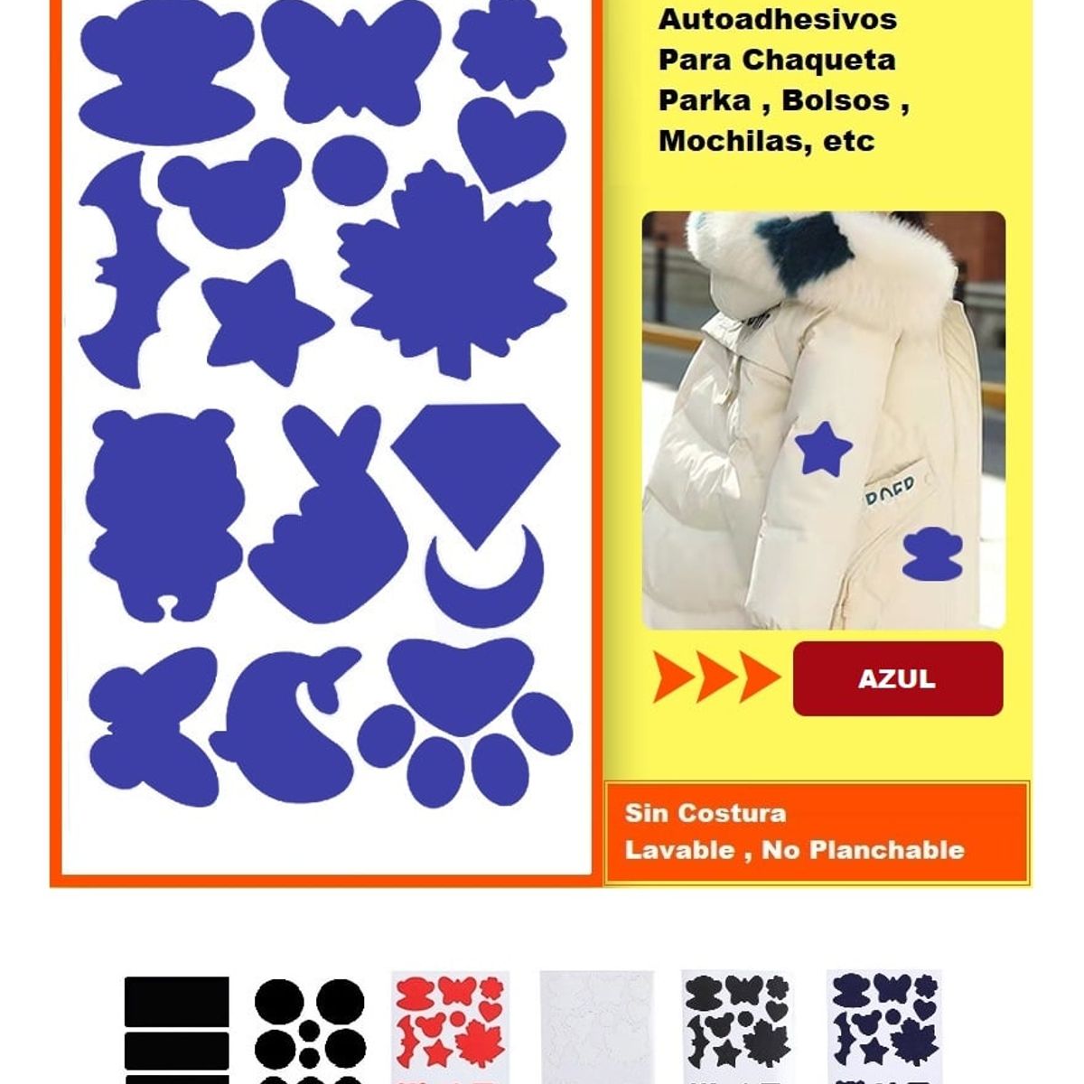 ZG JOYAS - Parches Adhesivo Figuras Diseño Chaqueta Pluma Parka Mochila