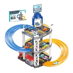 ANIKIDS - Pistas Autos Bighouse Juguete Armable Niños 3 Niveles