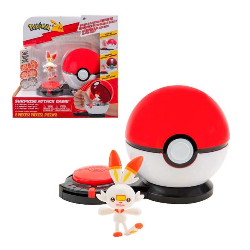 POKEMON - Juego Pokemon Ataque Sorpresa Single Pokebola - Scorbunny