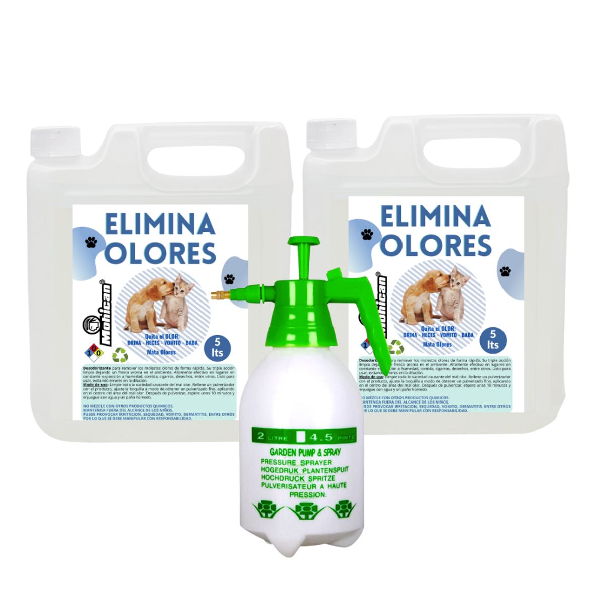 MOHICAN - PROMO 2 ELIMINA OLORES DE MASCOTAS 5 LT + FUMIGADOR 2 LTS