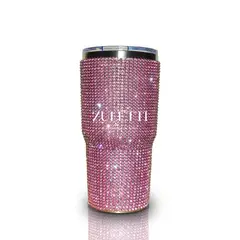 GENERICO - Vaso térmico Zuletti con brillos tazón mug brillante - Color Rosado