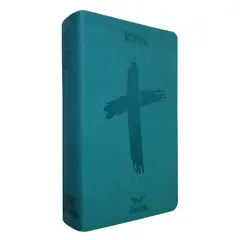 SOCIEDADES BIBLICAS UNIDAS - Biblia RVC Letra Grande concordancia ayudas QR agua marina